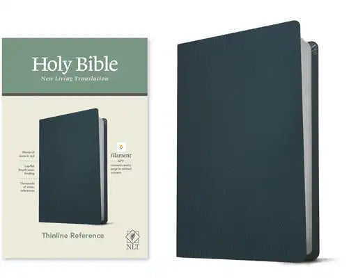 NLT Thinline Reference Bible, Filament Enabled Edition (Red Letter, Genuine Leather, Blue)