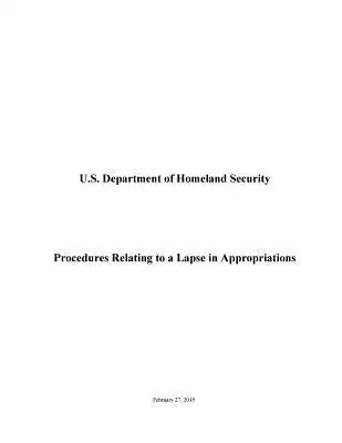 Procedures Relating to a Lapse in Appropriations
