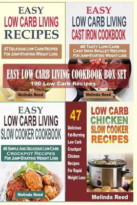 Easy Low Carb Living Cookbook Box Set: 190 Low Carb Recipes: Low Carb Living Recipes, Cast Iron Skillet Recipes, Slow Cooker Recipes And Crockpot Chic