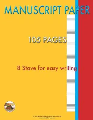 Manuscript Paper: 8 Staves for Easy writing