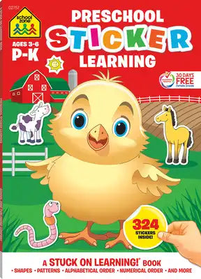 School Zone Preschool Sticker Learning Workbook