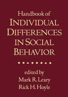Handbook of Individual Differences in Social Behavior