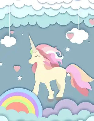 Sketchbook Cute Unicorn Kawaii: Beautiful Notebook for Drawing, Sketching, Writing or Doodling 130 Pages, 8.5" x 11"