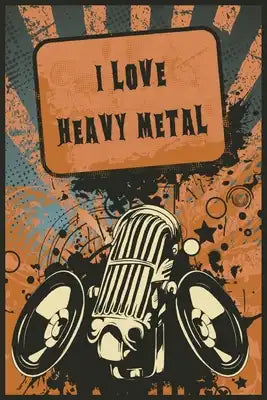 Heavy Metal Notebook: Beautiful Heavy Metal Music Notebook with 120 chequered pages in Trim size 15,24 x 22,86 cm (6" x 9")