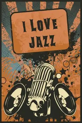 Jazz Notebook: Beautiful Jazz Music Notebook with 120 chequered pages in Trim size 15,24 x 22,86 cm (6" x 9")