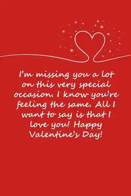 Valentines day gifts: I'm missing you a lot on this very special occasion: Notebook gift for her -Valentines Day Ideas For girlfriend - Anni
