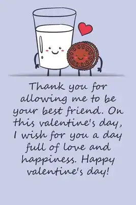 Valentines day gifts: Thank you for allowing me to be your best friend: Notebook gift for best friend-Valentine's Day Ideas For friends - An