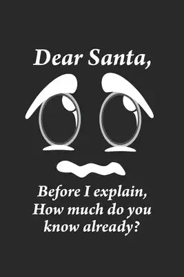 Dear Santa, Before i explain, How much do you know already?: Dear Santa, How much do you know already? Notebook / Fashion Sketchbook / Diary Great Gif