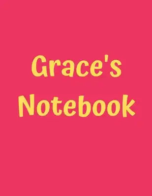 Grace's Notebook: Pink Cover, College Ruled, 100 Sheets, 8.5" x 11" (Letter Size), White Paper