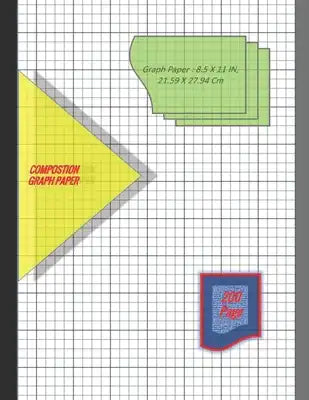 Graph Paper Notebook 8.5 x 11 IN, 21.59 x 27.94 cm: 1/4 inch thin (0.5pt) &1 inch thicker (1pt) light gray grid lines perfect binding, non-perforated,