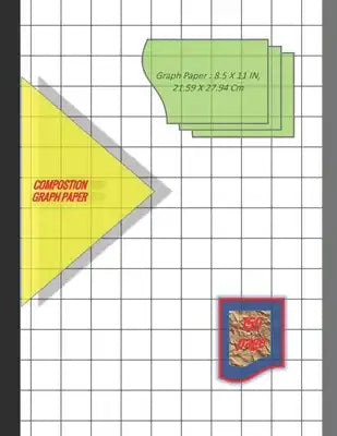 Graph Paper Notebook 8.5 x 11 IN, 21.59 x 27.94 cm: 3/4 inch thin = 0.75" squares perfect binding, non-perforated, Double-sided Composition Graph Pape