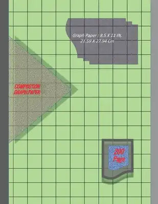 Graph Paper Notebook 8.5 x 11 IN, 21.59 x 27.94 cm: 3/4 inch thin = 0.75" squares perfect binding, non-perforated, Double-sided Composition Graph Pape