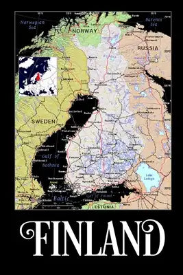 Finland: Map of Finland Notebook