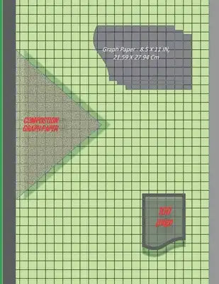 Graph Paper Notebook 8.5 x 11 IN, 21.59 x 27.94 cm: 1 & 1/3 inch squares =3 squares per inch, perfect binding, non-perforated, Double-sided Compositio