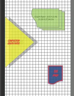 Graph Paper Notebook 8.5 x 11 IN, 21.59 x 27.94 cm: 1 & 1/3 inch squares =3 squares per inch, perfect binding, non-perforated, Double-sided Compositio