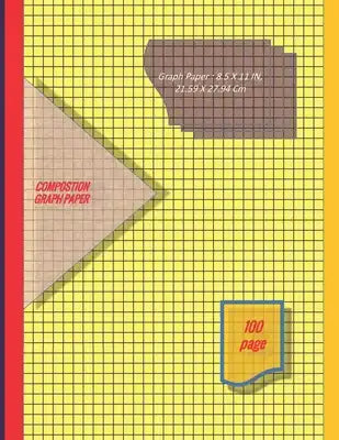 Graph Paper Notebook 8.5 x 11 IN, 21.59 x 27.94 cm: 1 & 1/3 inch squares =3 squares per inch, perfect binding, non-perforated, Double-sided Compositio