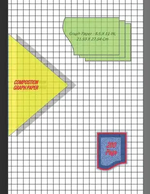 Graph Paper Notebook 8.5 x 11 IN, 21.59 x 27.94 cm: 1 & 1/3 inch squares =3 squares per inch, perfect binding, non-perforated, Double-sided Compositio