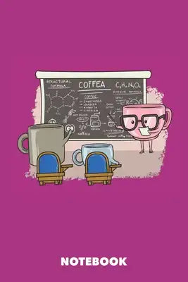 Notebook: Coffee Lessons 6 x 9 inch ruled - 120 pages for Creative Coffee Lovers (pink rose)
