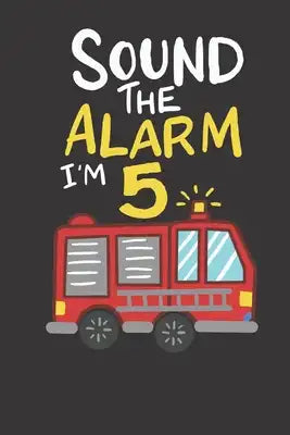 Notebook: 5th Birthday Fire Truck Firefighter Dot Grid 6x9 120 Pages