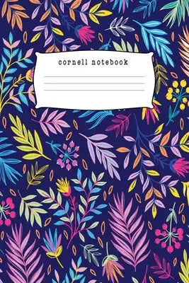 Cornell Notebook: Notes Taking System for High School Adult Student with College Ruled Lines Composition with Natural Colorful Exotic Fl