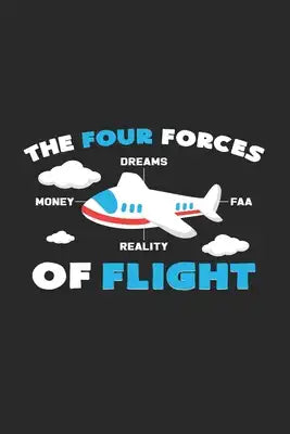Four forces of flight: 6x9 Flight Attendant - grid - squared paper - notebook - notes