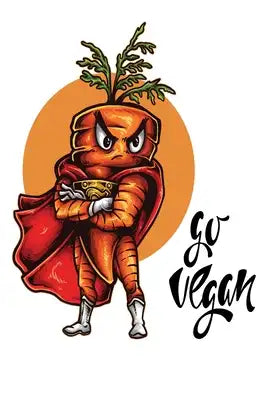 Go Vegan: 6x9 College Ruled Line Paper 150 Pages
