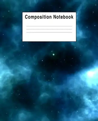 Composition Notebook: Blue Outer Space Galaxy