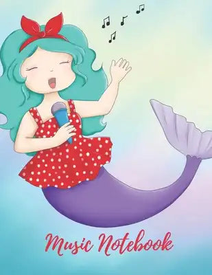 Music Notebook: Cute Composition Manuscript Paper for Girls, Large 100 pages, Note writing Staff Paper for Kids, Little Musicians and