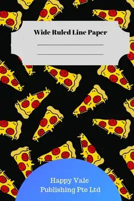 Cute Pizza Theme Wide Ruled Line Paper