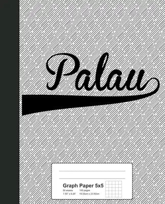 Graph Paper 5x5: PALAU Notebook