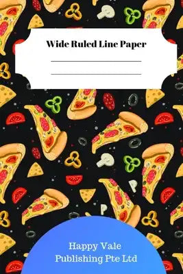 Cute Pizza Theme Wide Ruled Line Paper