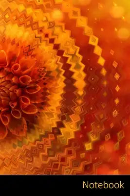 Notebook: Abstrakt, Dahlia, Orange, Herbst Notizbuch / Tagebuch / Schreibheft / Notizen - 6 x 9 Zoll (15,24 x 22,86 cm), 150 Sei