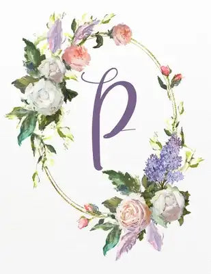 P: White Pink Floral 3-Year Monthly Calendar 2020-2022