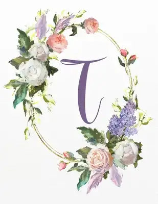 T: White Pink Floral 3-Year Monthly Calendar 2020-2022