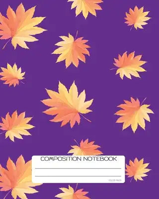 Composition Notebook: College Ruled - Purple Autumn - Back to School Composition Book for Teachers, Students, Kids and Teens - 120 Pages, 60