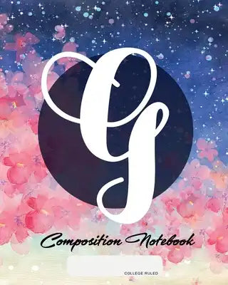 Composition Notebook: College Ruled - Initial G - Personalized Back to School Composition Book for Teachers, Students, Kids and Teens with M