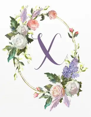 X: White Pink Floral 3-Year Monthly Calendar 2020-2022