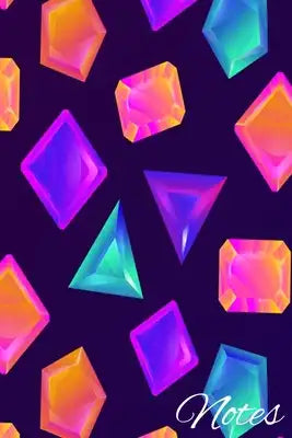 Notes: Colorful Crystal Pattern College Ruled Notebook