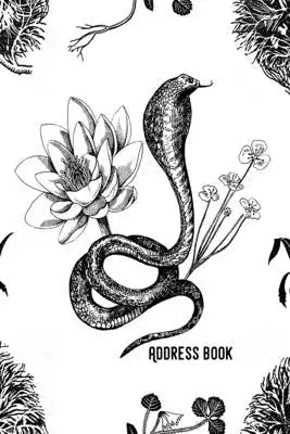 Address Book: Black & White - Phone & contact book -All contacts at a glance - 120 pages in alphabetical order / size 6x9 (A5)