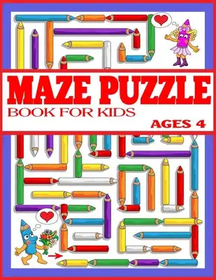 Maze Puzzle Book for Kids Ages 4: The Amazing Big Mazes Puzzle Activity workbook for Kids with Solution Page