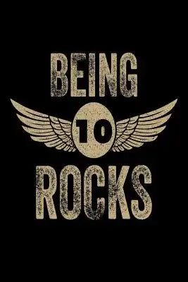 Being 10 Rocks: Funny Eagle Wings 10th Birthday Gift Notebook for Boys