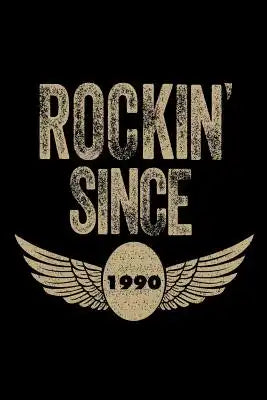 Rockin' Since 1990: Funny Eagle Wings Birthday Gift Notebook for Men