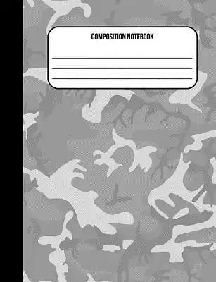 Composition Notebook: Camouflage Light Gray Army 100 Ruled Pages (7.44 x 9.69)