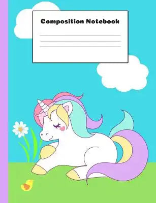 Composition Notebook: Wide Ruled School Office Home Student Teacher 200 Pages - Unicorns Cute Notebook