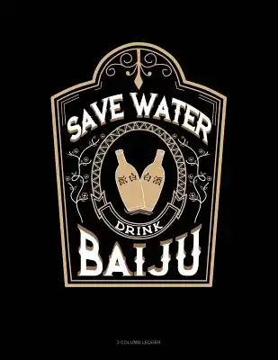 Save Water Drink Baiju: 3 Column Ledger