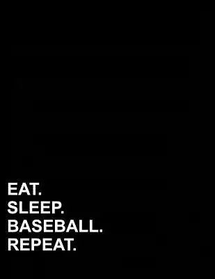 Eat Sleep Baseball Repeat: Polar Graph Paper Notebook - 1/2 Inch Centered Technical Sketchbook