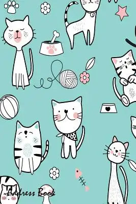 Address Book: For Contacts, Addresses, Phone, Email, Note, Emergency Contacts, Alphabetical Index with Cute Cat