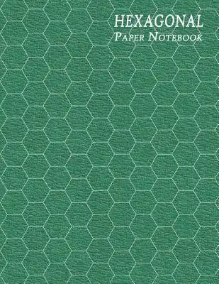 Hexagonal Paper Notebook: Large 1/2 Inch Hexes Graph - Textured Green