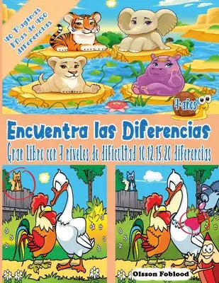 Encuentra las Diferencias: Mi Gran Libro de las Diferencias, Busca y Encuentra Libros Niños 5 años, Pasatiempos niños 6 años, libro con 10,12,15,20 di