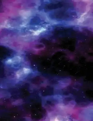 Nebula Purple Blue Galaxy Notebook: 8.5 X 11 202 College Ruled Pages